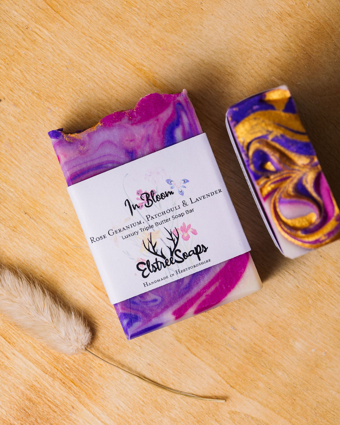 In Bloom Soap - Rose Geranium & Lavender | Elstree Soaps
