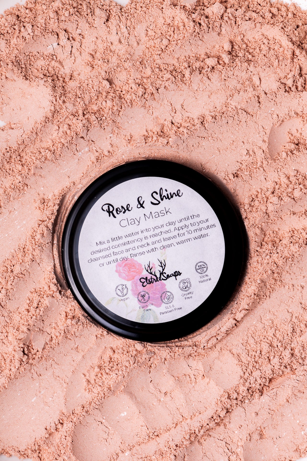 Rose & Shine Clay Mask – Sensitive Skin Detox | Elstree Soaps
