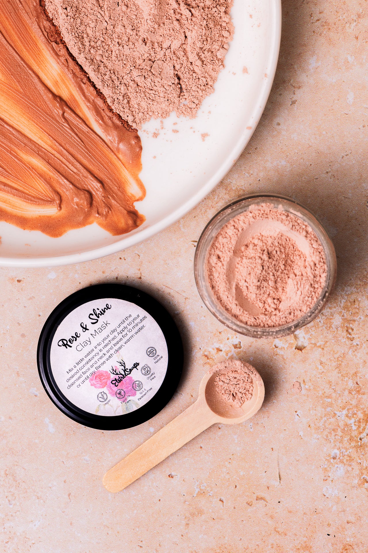 Rose & Shine Clay Mask – Sensitive Skin Detox | Elstree Soaps