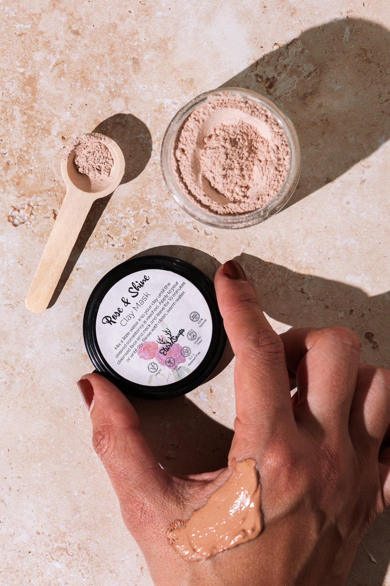 Rose & Shine Clay Mask – Sensitive Skin Detox | Elstree Soaps