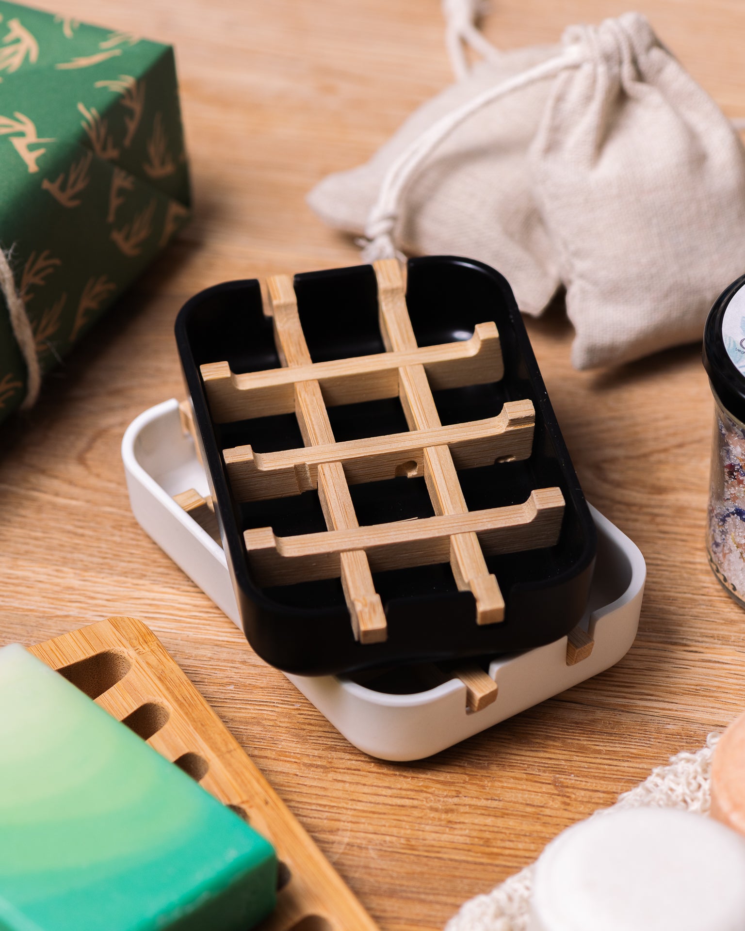 Bamboo Soap Dish - Eco-Friendly Soap Holder | Elstree Soaps