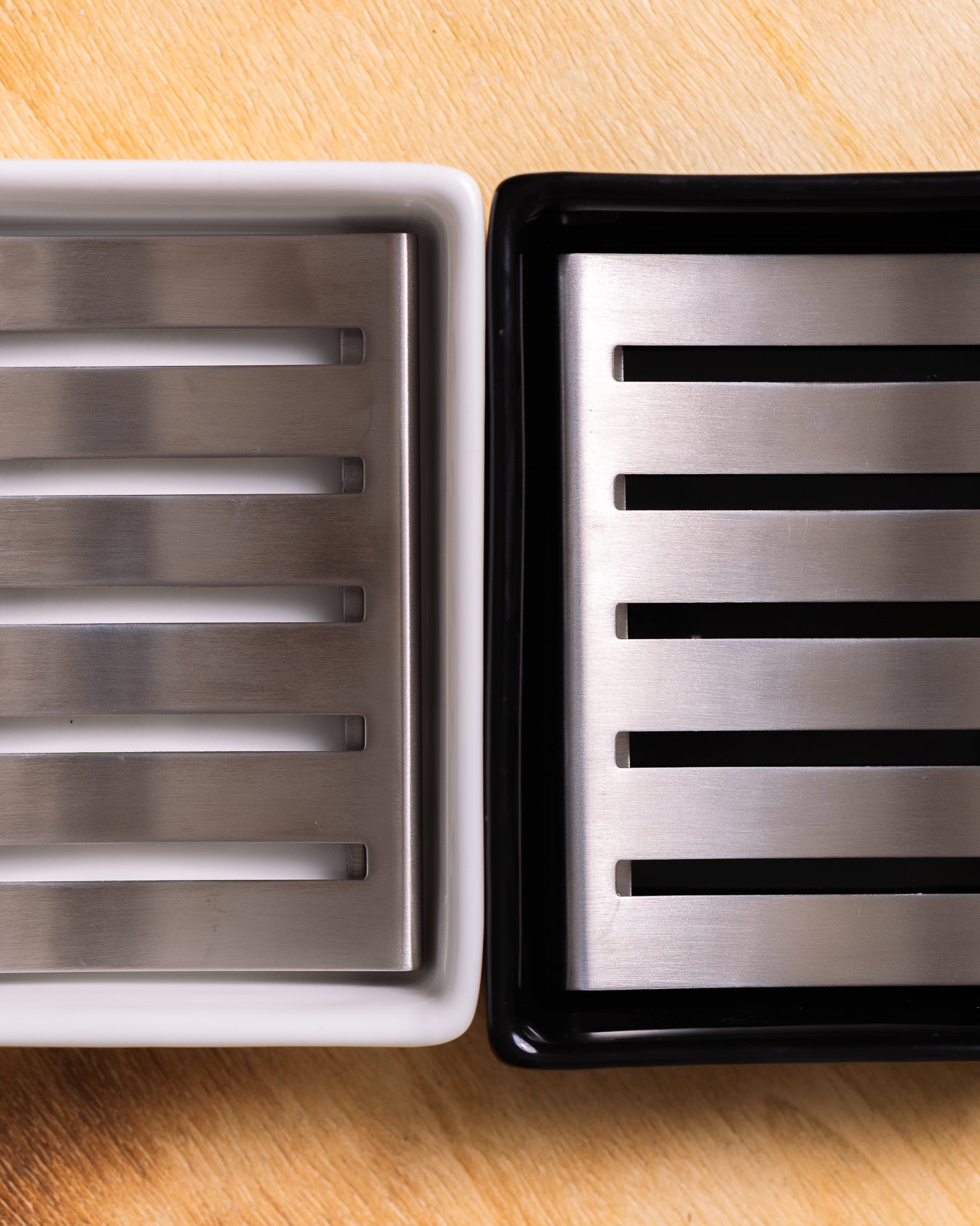 Ceramic Soap Dish - Modern Soap Holder with Drainage | Elstree Soaps