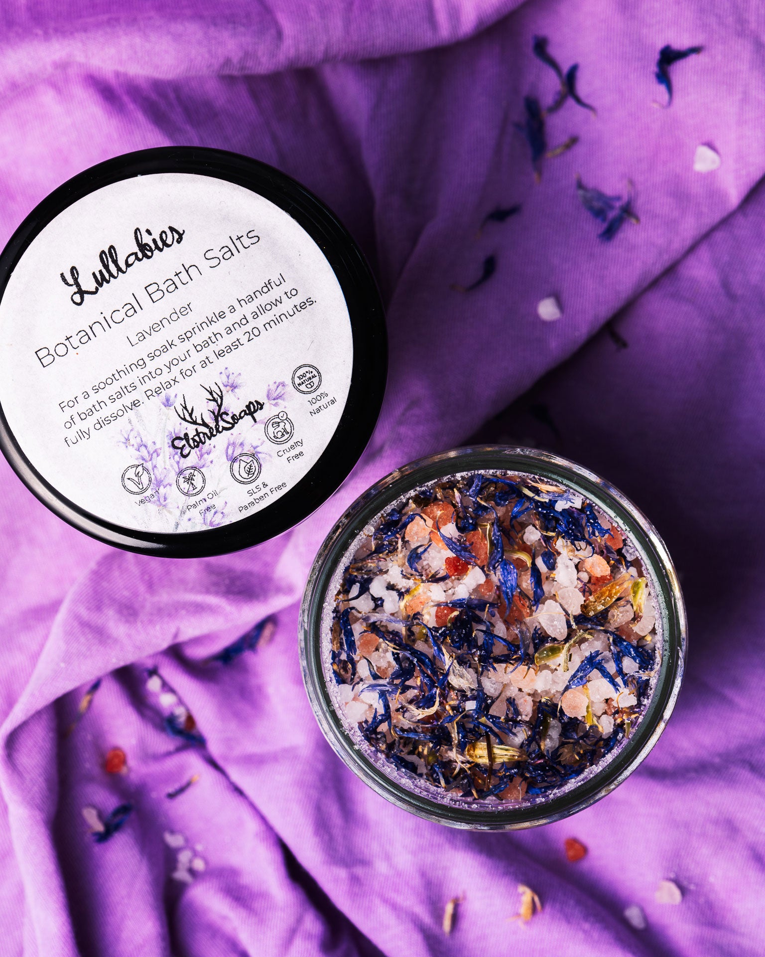 Lullabies Botanical Bath Salts - Relaxing Lavender | Elstree Soaps