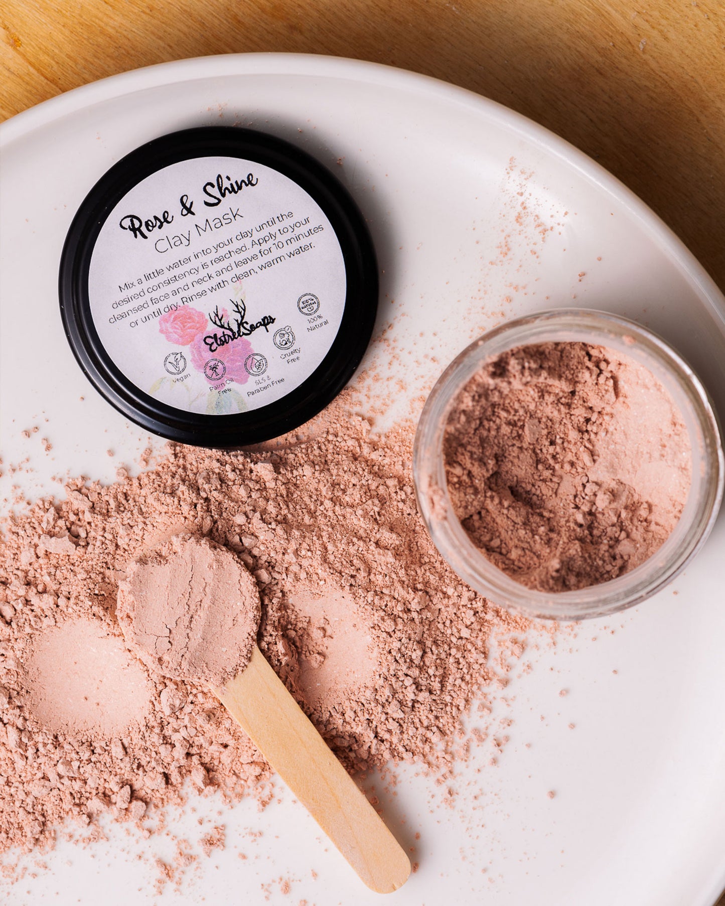 Rose & Shine Clay Mask – Sensitive Skin Detox | Elstree Soaps
